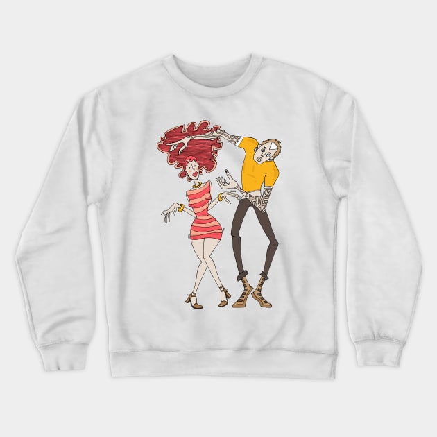 Girl and boy dancing Crewneck Sweatshirt by adrianserghie